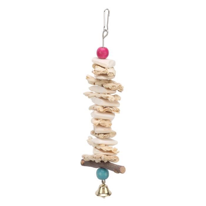 Jouets à Mâcher Pour Oiseaux - Lot De 3 Avec Cloche, Pierre Minérale, Pour Perroquets - 6