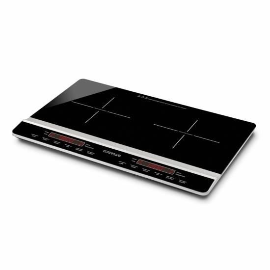 DINAMIKO DUO - Cuisinière à double induction, design mince 1800 + 1300 W Soft-Touch