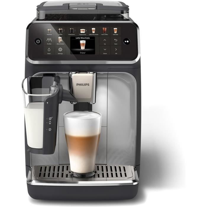 Philips Machine à Expresso Entièrement Automatique 5500 SeriesCarafe LatteGo Facile à NettoyerSilentBrew 40 Plus SilencieuseQ