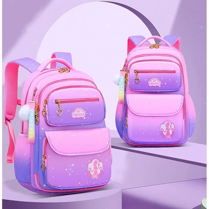 cartable fille primaire sac à dos filles enfants sac à dos hydrofuge sac à dos scolaire pour filles violet