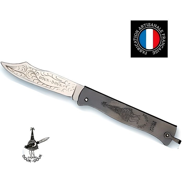 Douk Douk Le Tiki Couteau de Poche Pliant Traditionnel Français