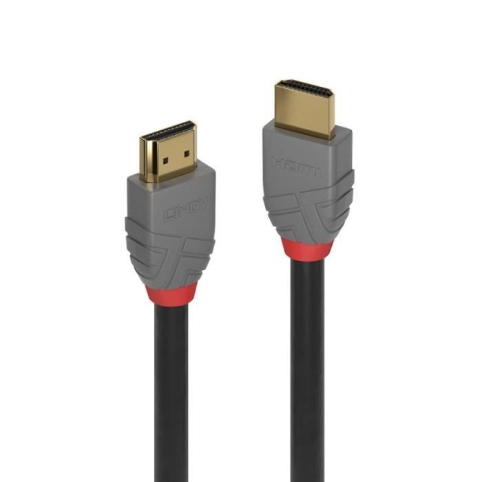 Lindy 36964, 3 m, HDMI Type A (Standard), HDMI Type A (Standard), 4096 x 2160 pixels, 18 Gbit-s, Noir, Gris