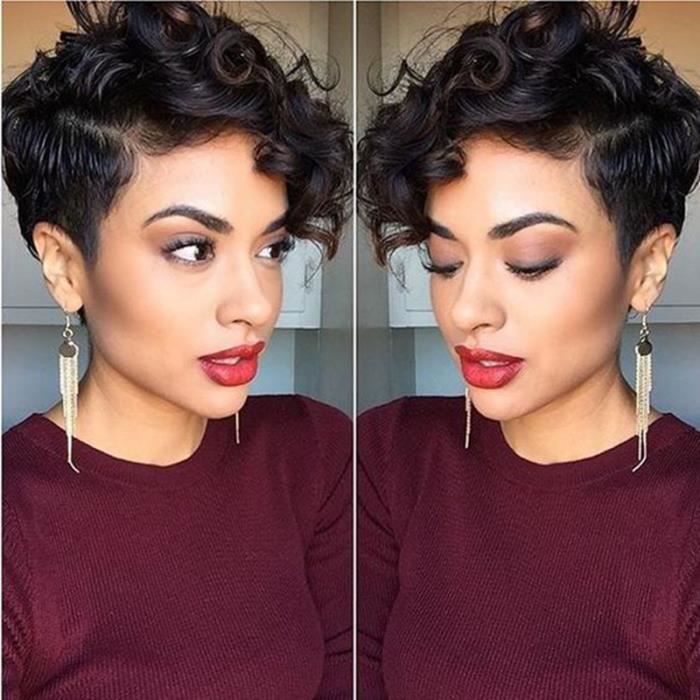 perruque femme noire