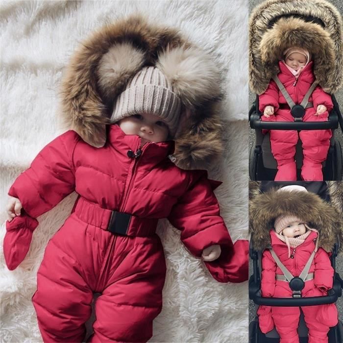 Doudoune à Capuche étoiles Fille Bébé hiver Pas cher Chaude Fourrée légère x