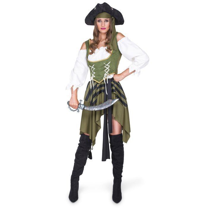 Deguisement Pirate Femme, Cosplay Costume Pirate pour Halloween Carnaval,  XL - Cdiscount Jeux - Jouets