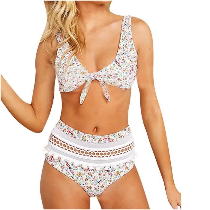 Bikini Deux Pièces Balmain Avec Logo - Taille 42F / US 10 - Couleur Ivoire - Neuf Avec étiquettes