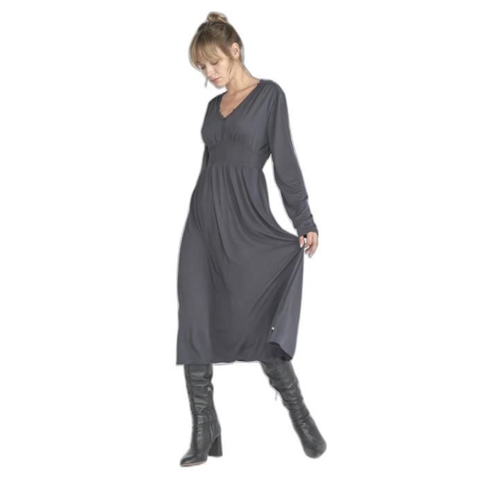 Robe Noire Manches Longues Le Temps Des Cerises – Taille S – Longueur Genou – Style évasé – Neuf Sans étiquettes