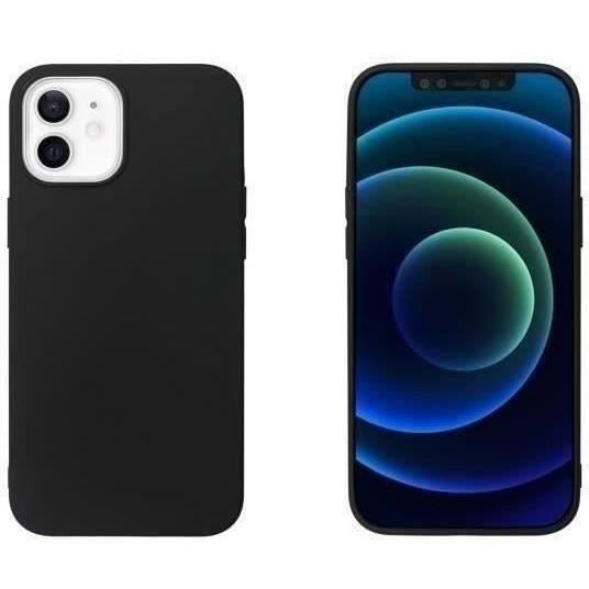 MYWAY COQUE COLORED TPU NOIR IPHONE 12 MINI