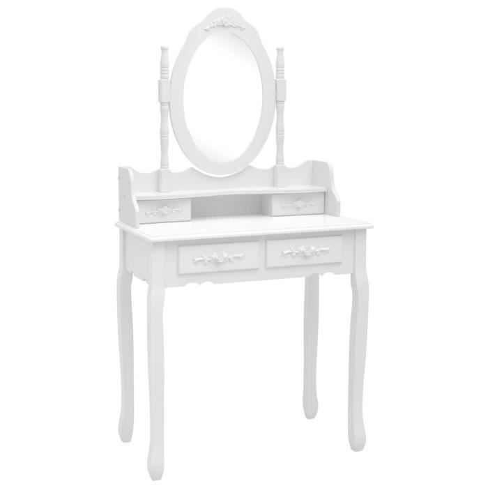 Coiffeuse Enfant AIYAPLAY Avec Tabouret Et 7 Accessoires - Rose, Vintage, Jeu Fille
