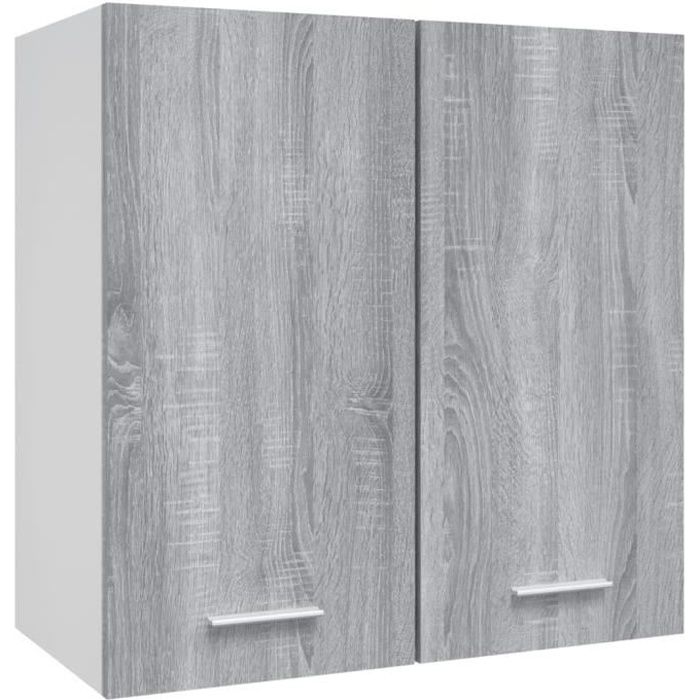 Armoire suspendue - OMABETA - Sonoma gris - 60x31x60 cm - Bois dingénierie - Meuble de cuisine