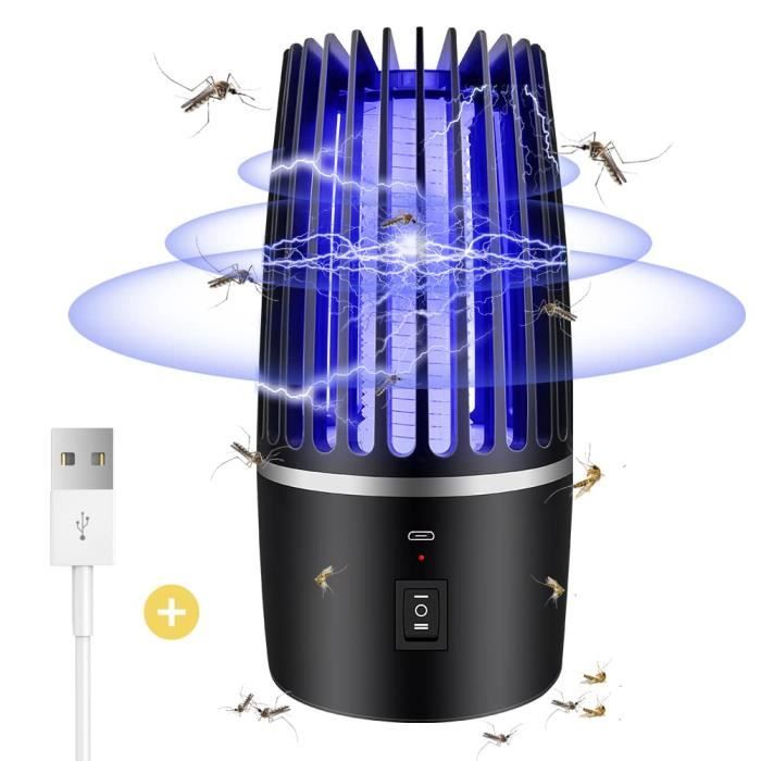 Lampe Anti-moustiques 2 En 1 + Ventilateur - 20W UV - 4800 MAh - Parfaite Pour Camping, Chambre, Terrasse - 7