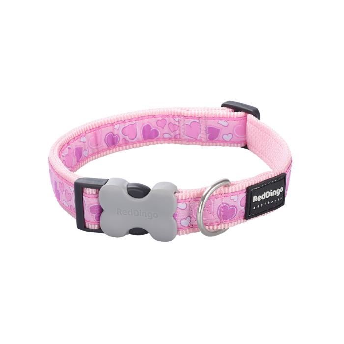 Comparer les prix de Collier pour chien réglable Red Dingo - rose breezy - 20 mm x 31/47 cm