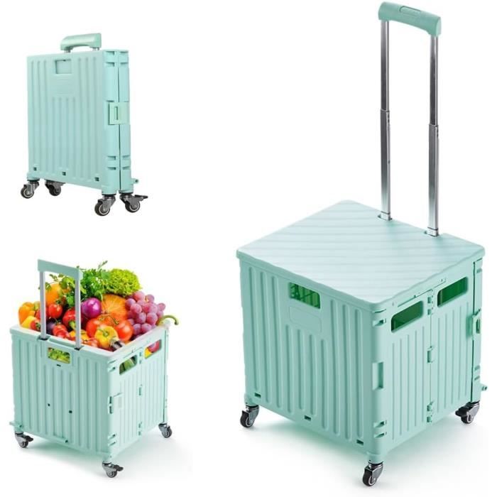 Chariot De Courses Pliable Avec Roues – Neuf Sous Emballage