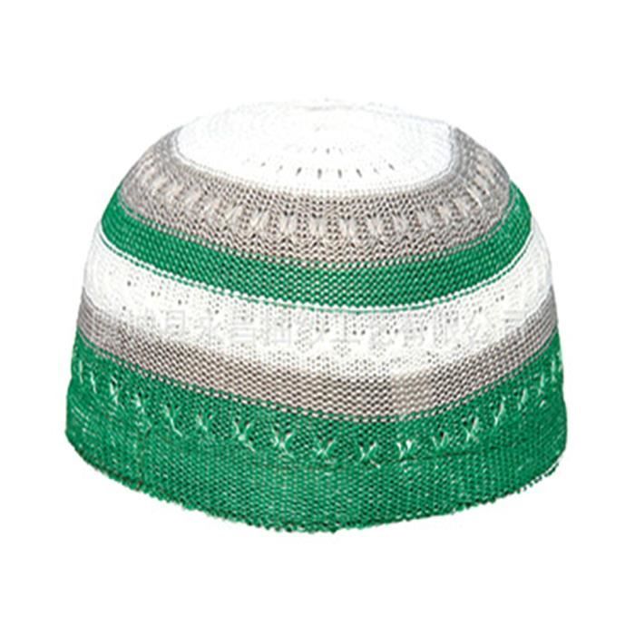 4 x prière Casquette prière casquette foulard islam musulman taille 56 blanc-vert-or
