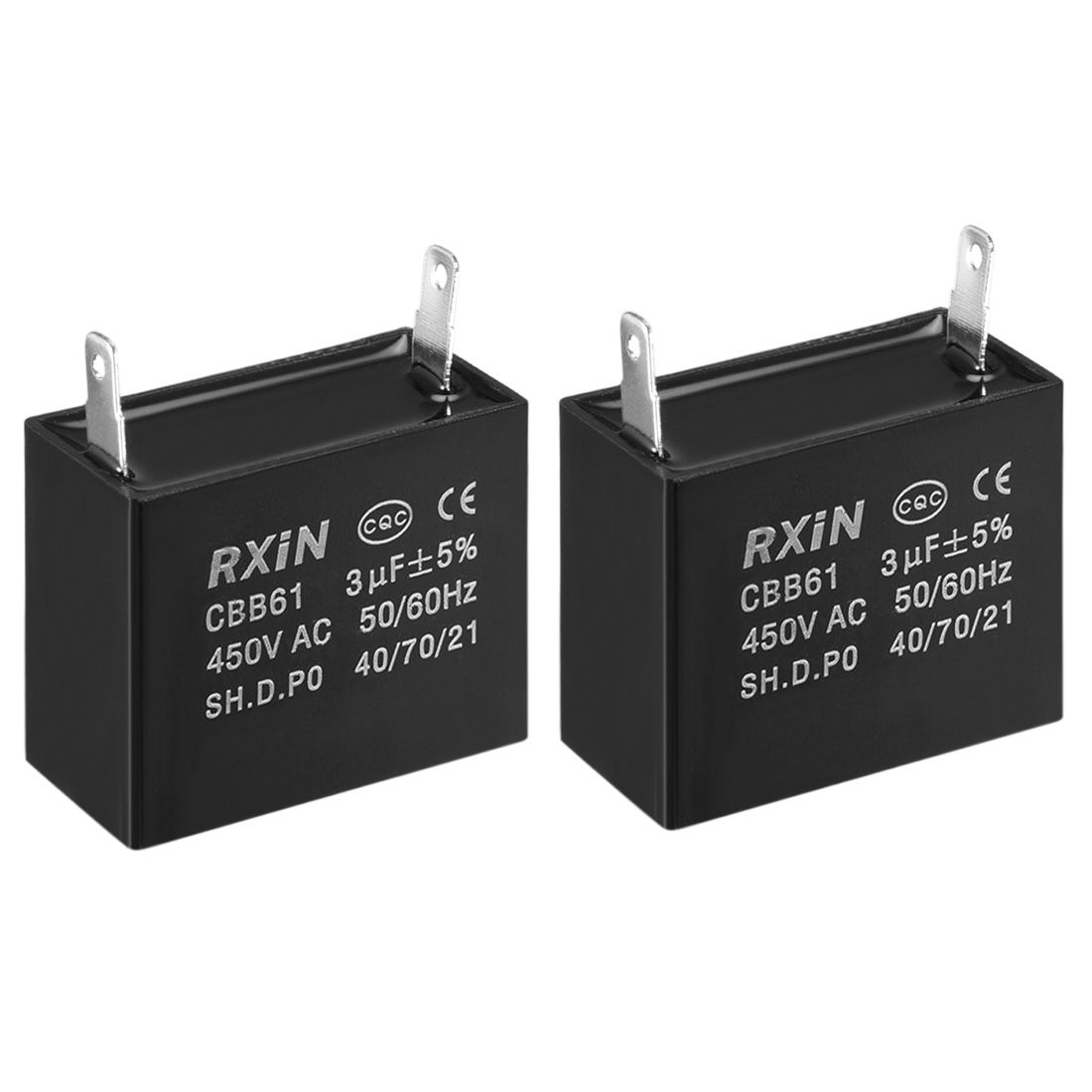 Sourcing Map Condensateur CBB60 40uF 450V AC - Pour Compresseur Air Pompe Eau Moteur 110x50mm