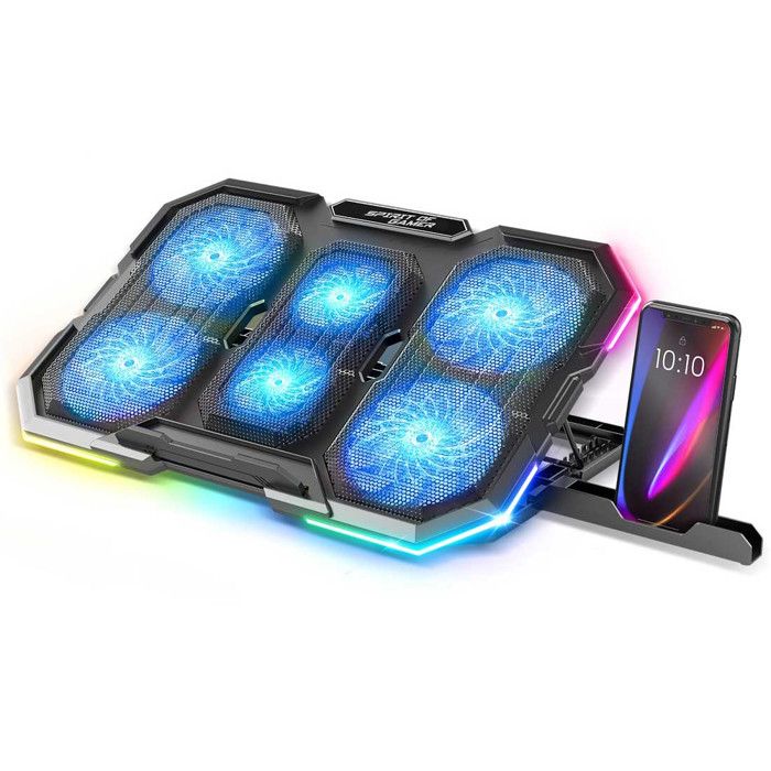 SPIRIT OF GAMER Refroidisseur PC Portable 10 à 17 6 Ventilateurs Compatible PS5 PS4 Xbox & PC Support Ventilé Ordinateur