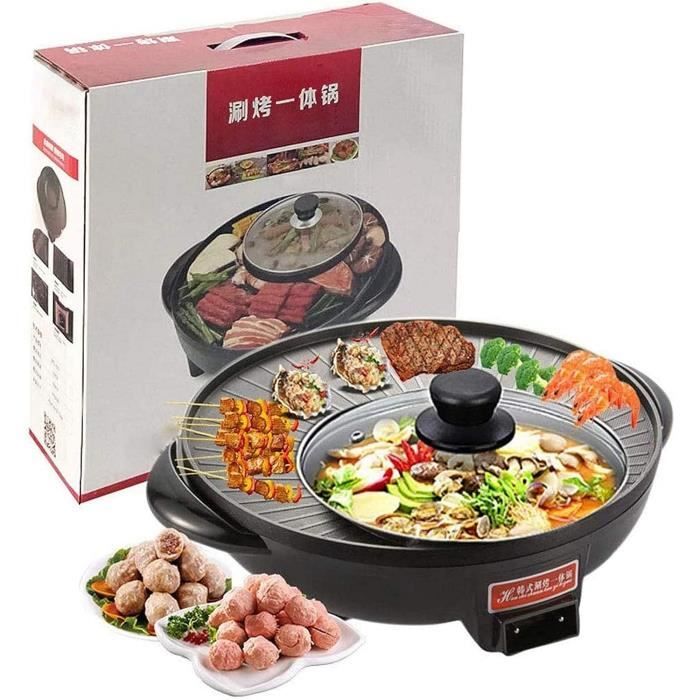 YZYUAN Home Pot Chaud électrique 2en1, Pot Chaud de Barbecue à