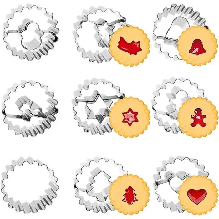 Set 6 Emporte-pièces Ronds Inox - Diamètres 5,2 à 15,5 Cm, Pour Biscuits, Pâtisseries, Beignets