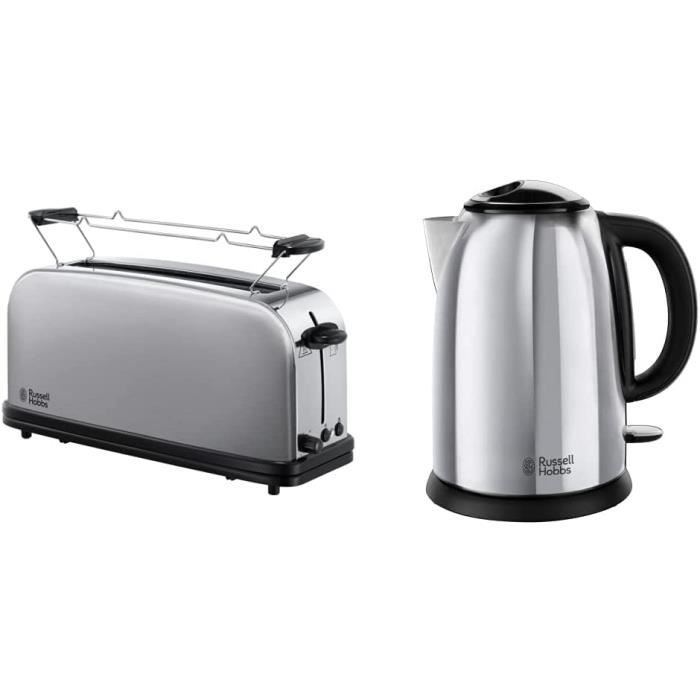 Russell Hobbs Toaster GrillePain, Fente Large Spécial Baguette, 6