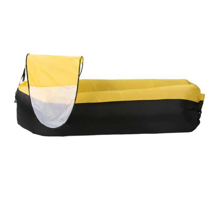 Canapé-pouf Gonflable D'extérieur – Portable, Surface Floquée Douce, Design Ergonomique – Orange Vif