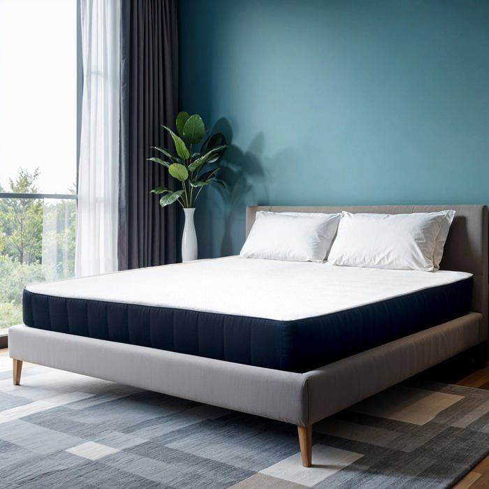 Matelas TANHK en Mousse à Mémoire 180x200 22cm Souple à mi-ferme Épaisseur Renforcée Housse 100% Coton Fabriqué En Italie