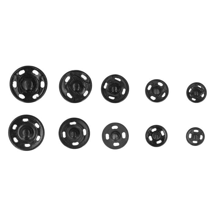 80 Ensembles De Boutons Pression à Coudre, 4 Tailles Boutons-Pression