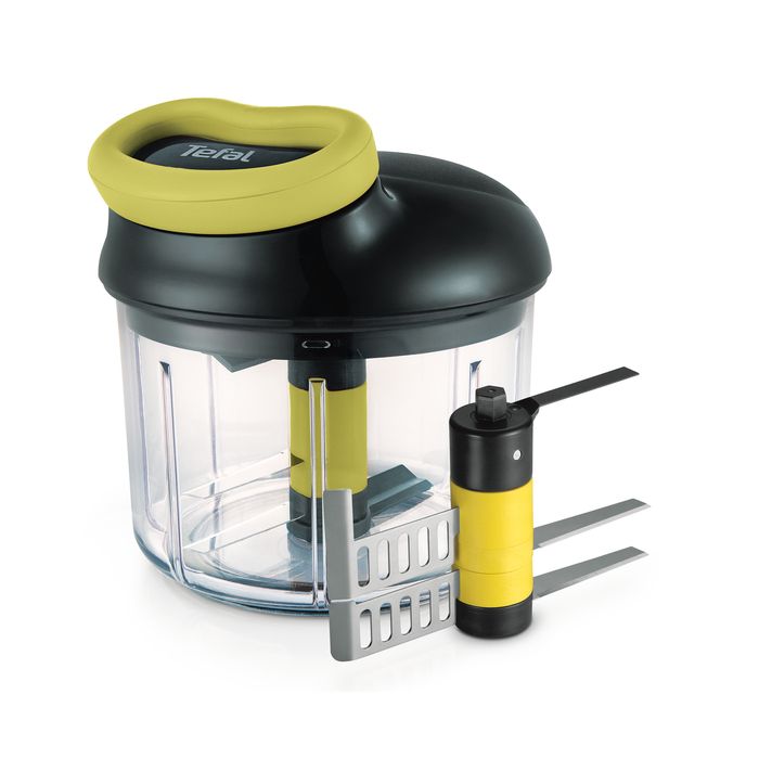TEFAL Hachoir 5 sec manuel 900ml, Lames acier inoxydable haute qualité, Découper, Hacher, Mixer, Cuisine rapide et facile K1321324