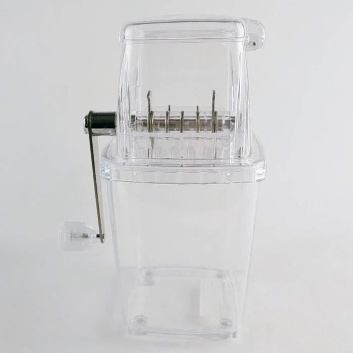 Broyeur à Glace Manuel En Acier Inoxydable - Machine à Glace Pilée Transparente Pour Cocktails