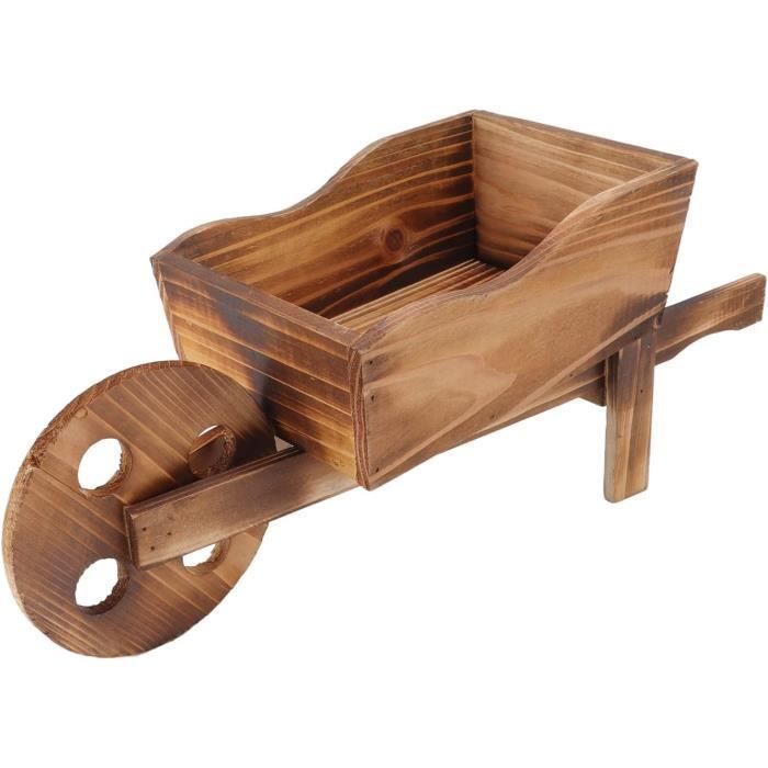 Support à Fleurs 3 Niveaux Avec Seaux Et Roues - Chariot De Jardin Blanc Pour Balcon, Terrasse, Mariage, Décoration Extérieure