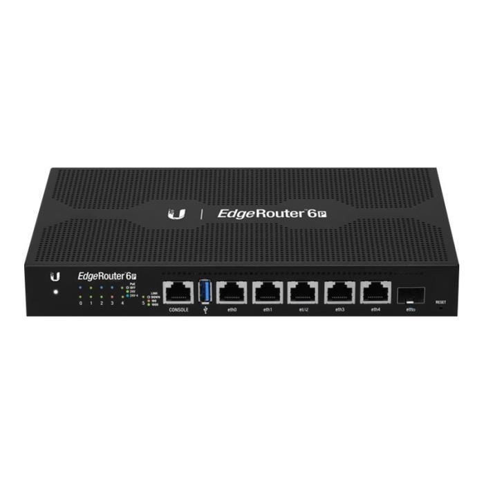 Routeur – Ubiquiti – EdgeRouter ER-6P – 5 Ports Gigabit – Protection Firewall – Support IPv6