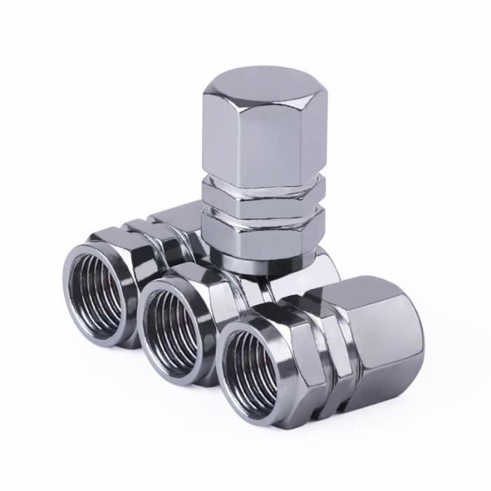 Lot De 4 Bouchons De Valve En Plastique Doré - Pour Vélos, Voitures, Motos, Scooters (Valves Schrader) - 5