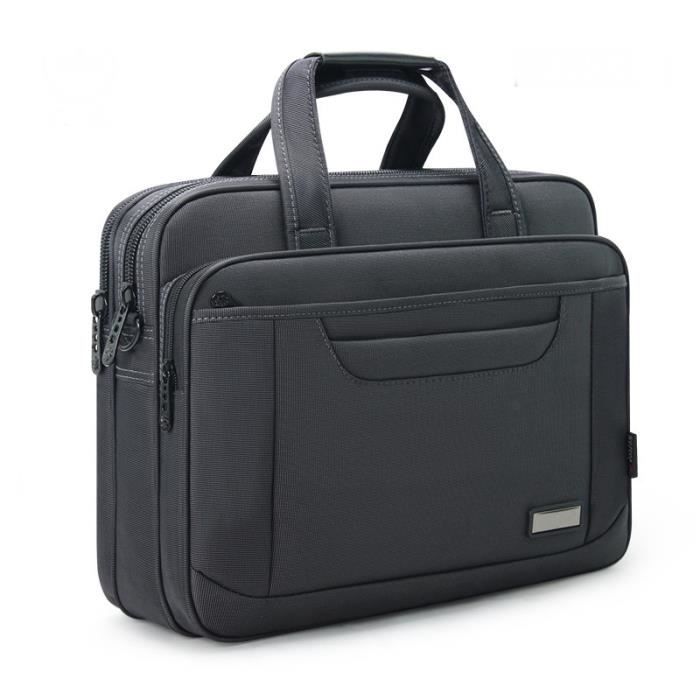Sacoche / Sac pochette pour PC ordinateur portable 15.6 pouces noir - Malette de voyage/affaires Notebook 15,6