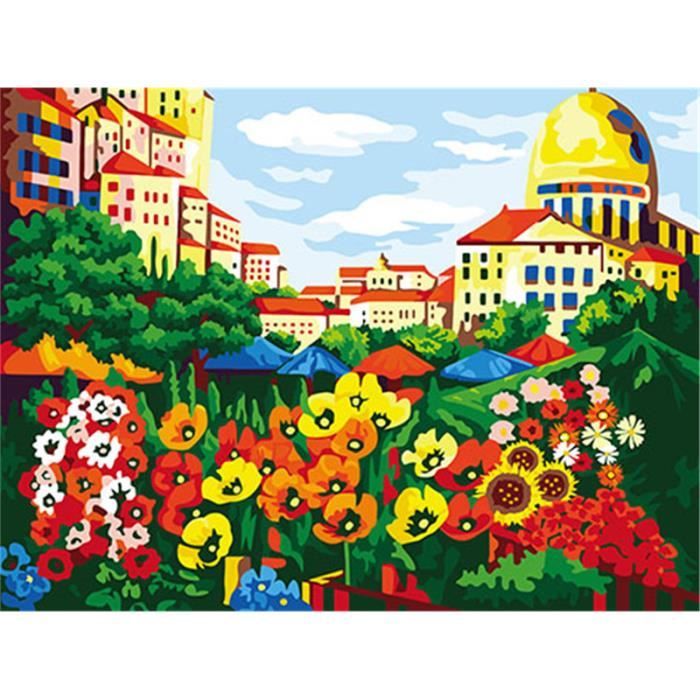 Pittura Ad Olio Per Numeri Yeesam Art – Gufo Di Notte Su Tela 40,6x50,8 Cm, Kit Completo Per Adulti E Bambini