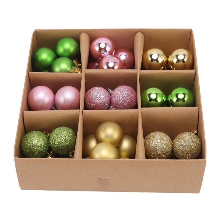 Lot De 3 Boules De Noël Rondes Violettes Et Roses - Made Joyeux, Décoration Sapin Fun !