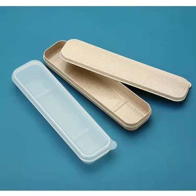 Boîte à Couverts Portable En Paille De Blé – Étui Réutilisable Pour Baguettes, Cuillère, Fourchette – Écologique Et Pratique (Lot De 4 Couleurs)