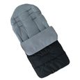 Chancelière universelle pour poussette, housse de siège en coton pour poussette de bébé, sac de couchage,chaude, Noir&Gris-1