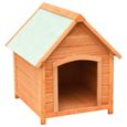 3216®ANI Mode Niche pour chiens MAGNIFIQUE - Abri Maison Enclos Extérieur Animaux Bois de pin et de sapin massif 72x85x82 cm-1