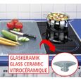 WENKO Protection plaque de cuisson, couvre plaque de cuisson en verre XL "Ardoise", Lot de 2, verre trempé, 40x52 cm, gris-1