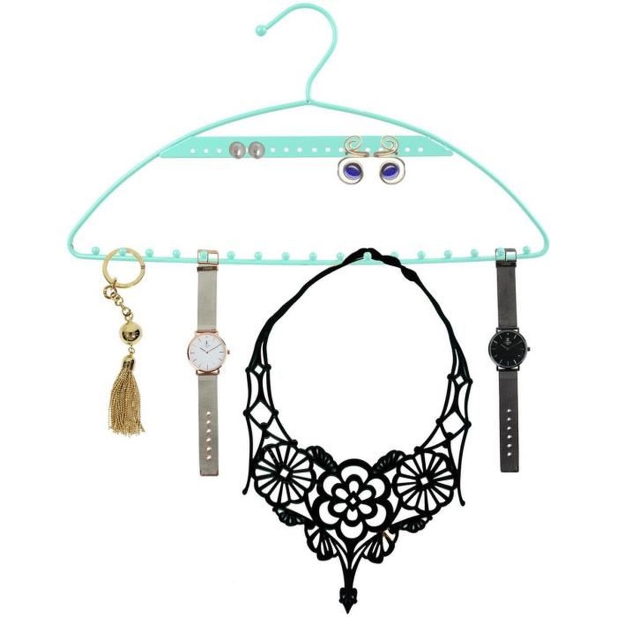Support de Rangement Pliable /à 5 /étages en Acrylique pour Boucles d/’Oreilles Bijoux Colliers Transparent Double Face
