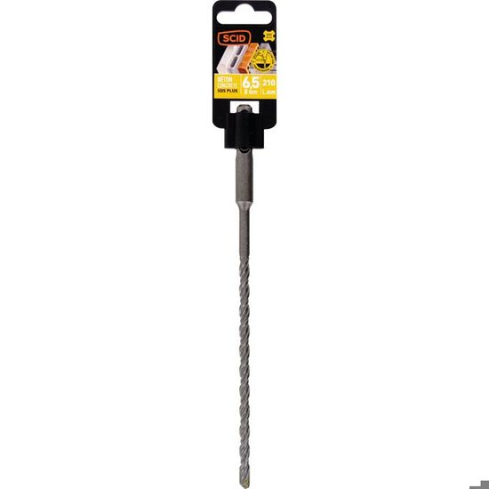 Foret SDS+ 6,5 X 210 Mm – Pour Béton, Brique, Parpaing, Pierre – Marque SCID