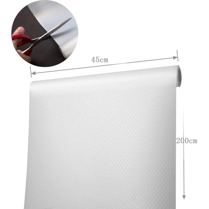 Lot De 8 Tapis Réfrigérateur Antibactériens - Anti-humidité, Facile à Nettoyer, En EVA Souple - 45x29 Cm