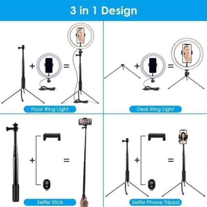 Poignée Magnétique Pour Smartphone Avec Anneau Lumineux Et Télécommande – Idéal Pour Vlogging, Selfies, IPhone Et Android - 6