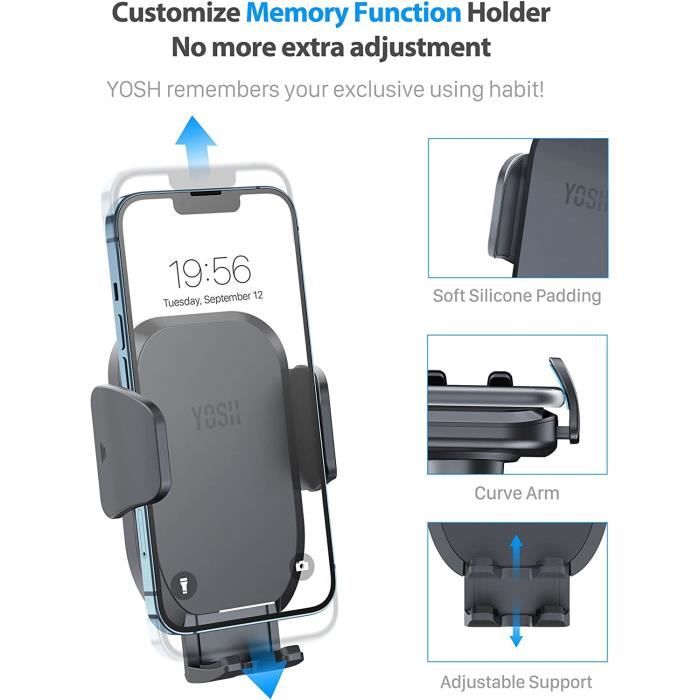 RKINC Support de téléphone de voiture, bras long flexible pour pare-brise  universel avec base supplémentaire pour iPhone 12 11 Pro - Cdiscount  Téléphonie