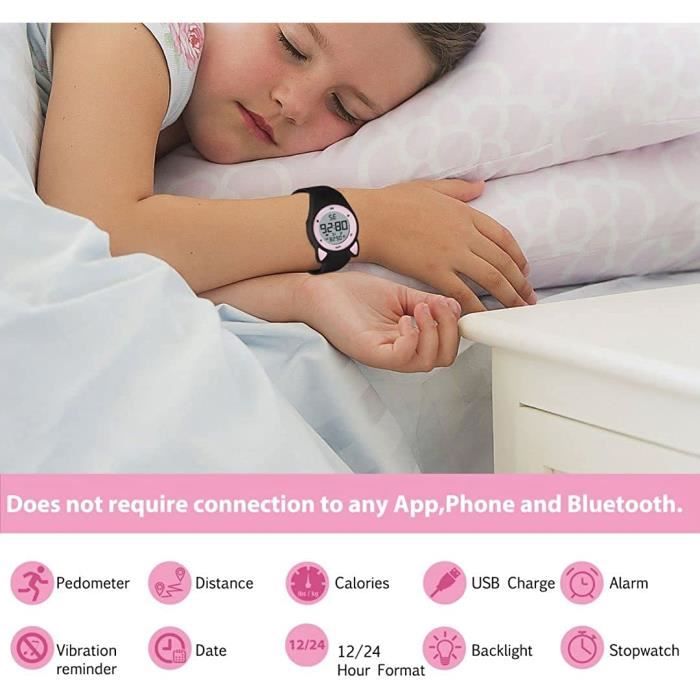 LIWI-Montre Digitale Enfant avec Chronomètre, Eclairage, Alarme,  Date,Podomètres Marche Non Connecté-Montres Sport pour Fille [619] , -  Achat/vente montre - Cdiscount