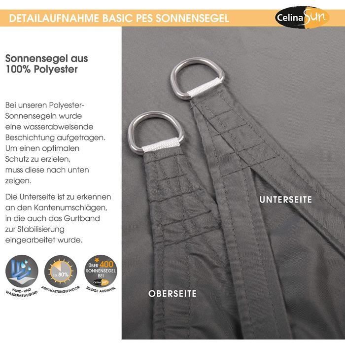 100 Attaches Plastique Pour Voile D'ombrage - Noir, Anti-oxydation - Fixation Facile Et Solide