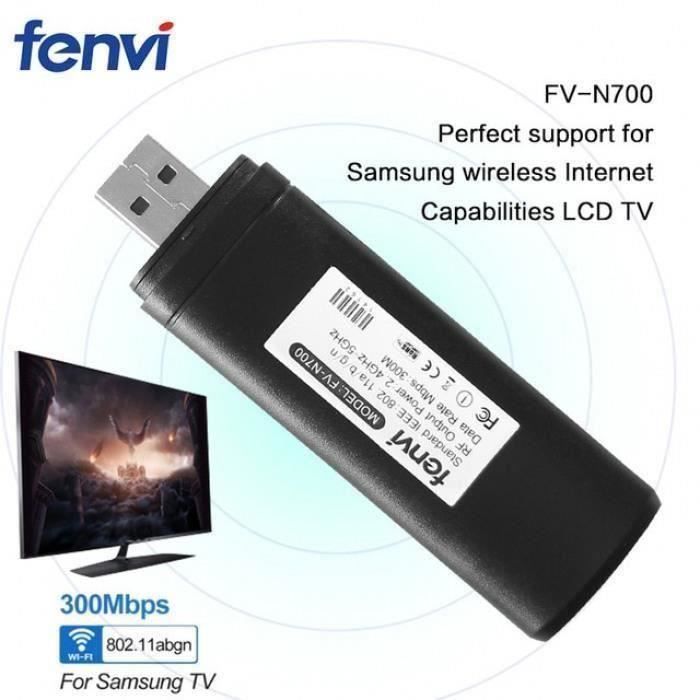 Fv-N700 300 M Sans Fil Lan Réseau Usb 2.0 Adaptateur Wifi Dongle 2.4g 5g  Pour Samsung Smart Tv Fit De Bur Y337 C0CACC - Cdiscount Informatique