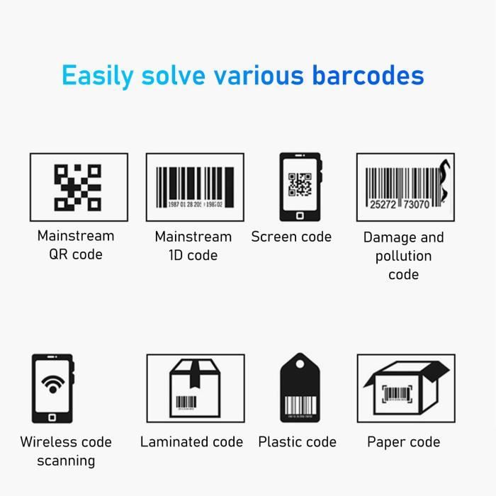 Lecteur de codes-barres - CIKONIELF - M930 - Sans fil - Résistant aux ...