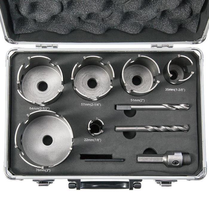 Coffret Milwaukee PACKOUT 14 Pièces - Scies Cloches Bimétal 20-76 Mm - Neuf