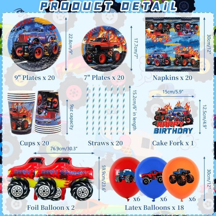 Kit De Décoration D'anniversaire Bleu - 8 Pièces - Pour Fête D'anniversaire à Thème