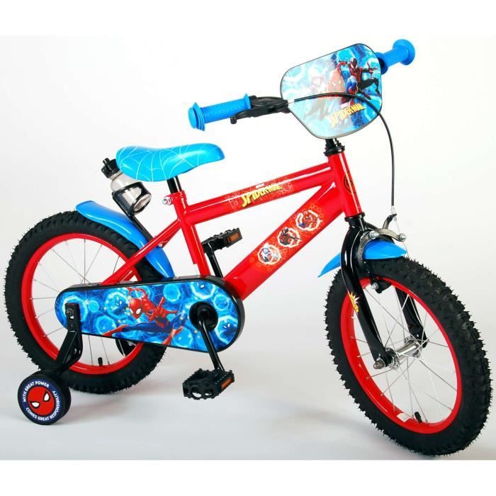 Vélo pour enfants Spider-Man - Garçons - 10 pouces - Rouge / Blauw -  Go-getter